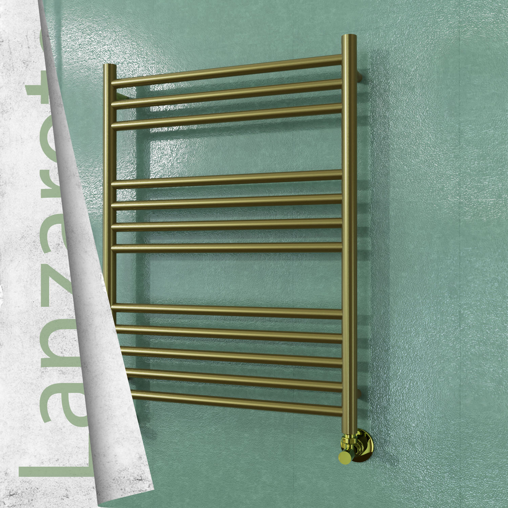 Lanzarote Sèche-serviettes en Inox 600x800 Doré Satiné - 1