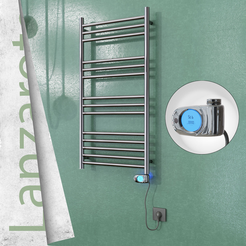 Lanzarote Stainless Steel Electric Towel Warmer 500x1000 Polished Finish (Musa Thermostat) 200 W 