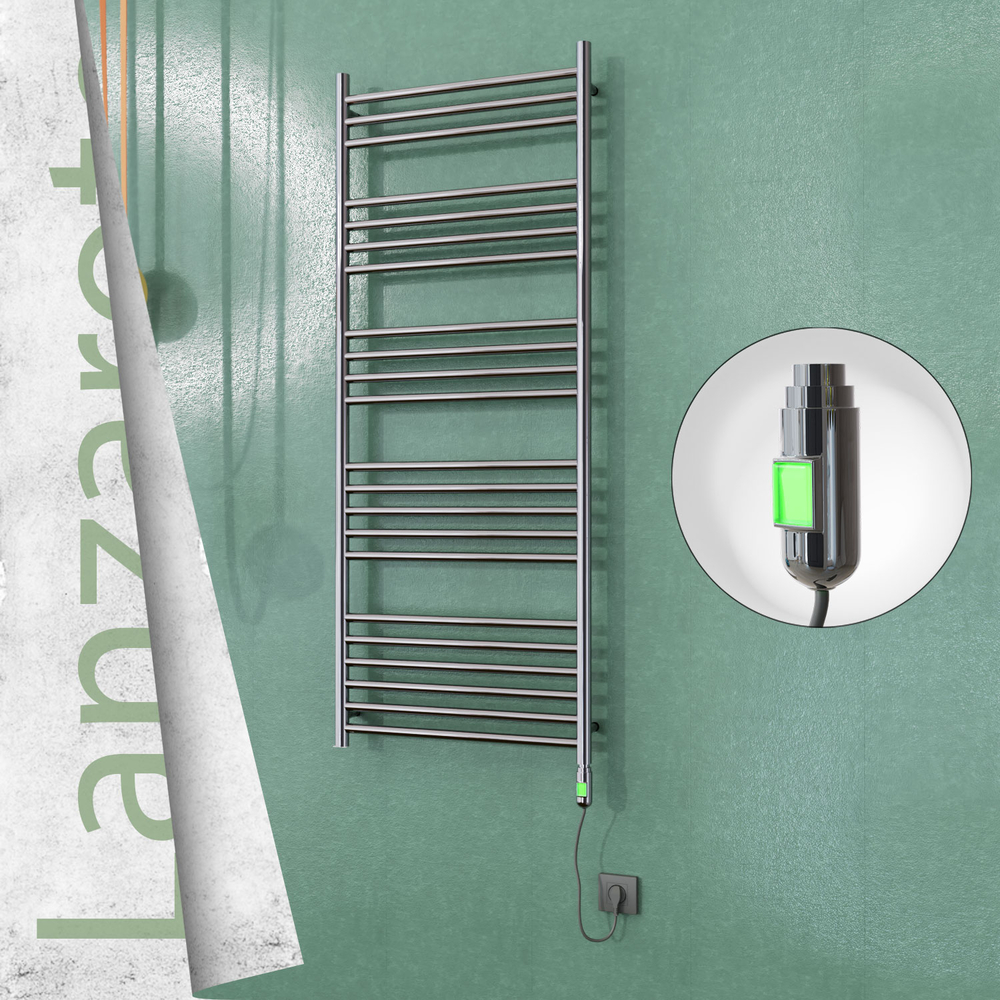 Lanzarote Stainless Steel Electric Towel Warmer 600x1500 Polished Finish (On/Off) 300 W - 1