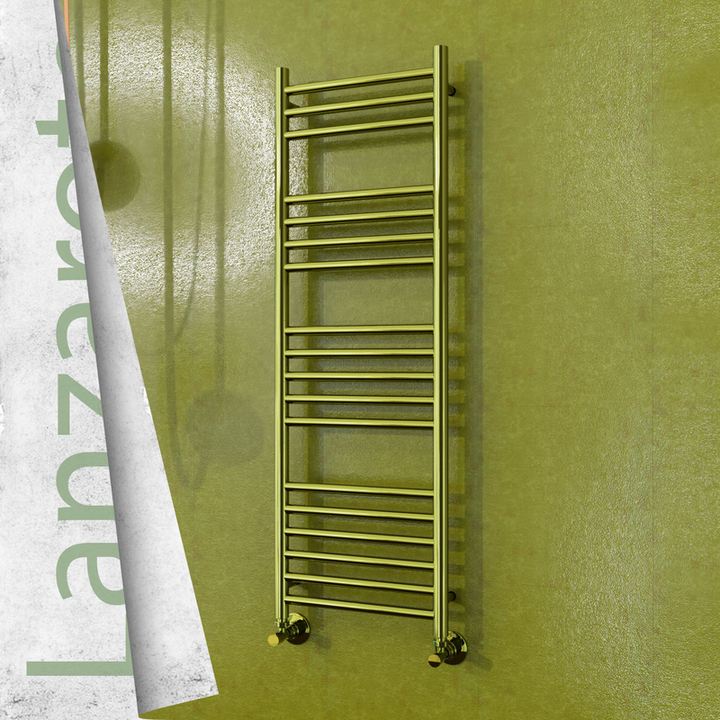 Lanzarote Stainless Steel Towel Rail 400x1200 Gold