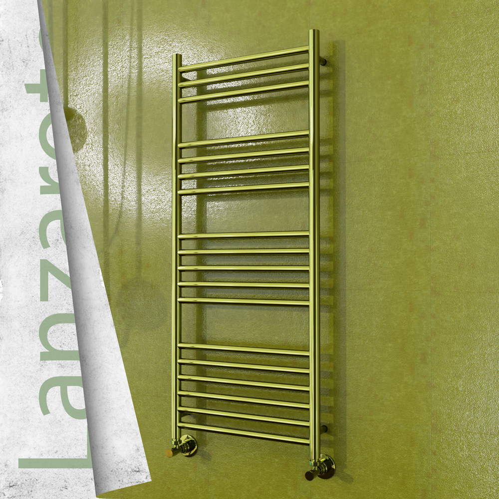 Lanzarote Stainless Steel Towel Rail 500x1200 Gold - 1