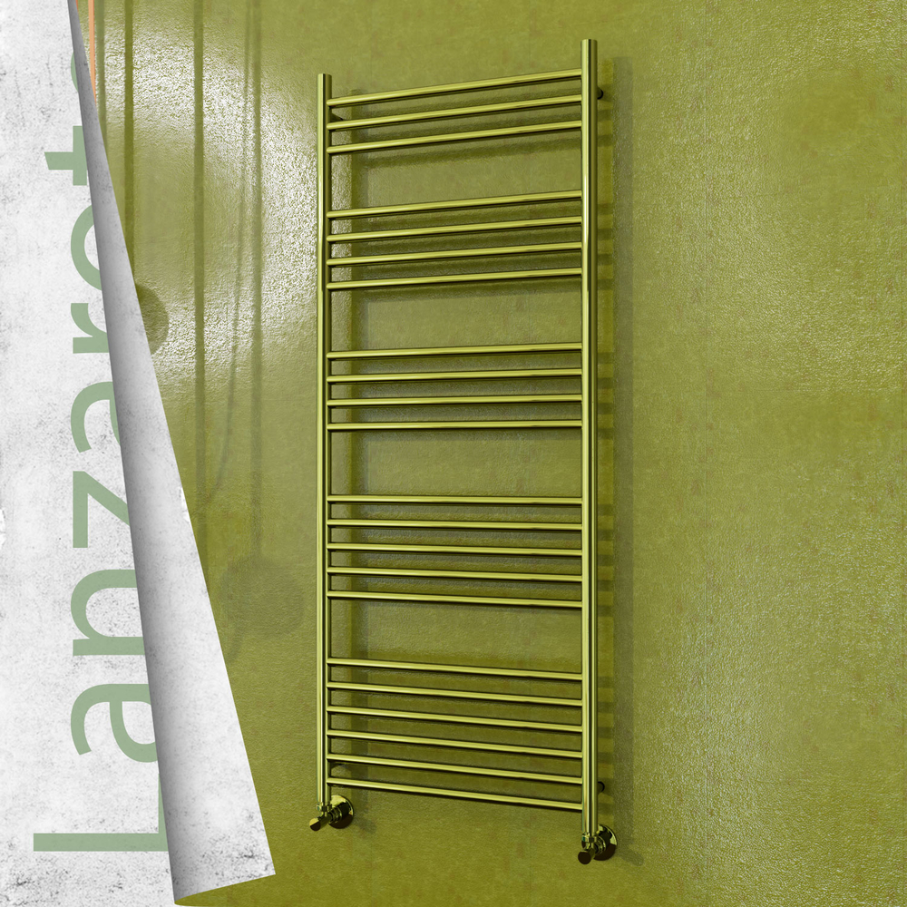 Lanzarote Stainless Steel Towel Rail 600x1500 Gold - 1