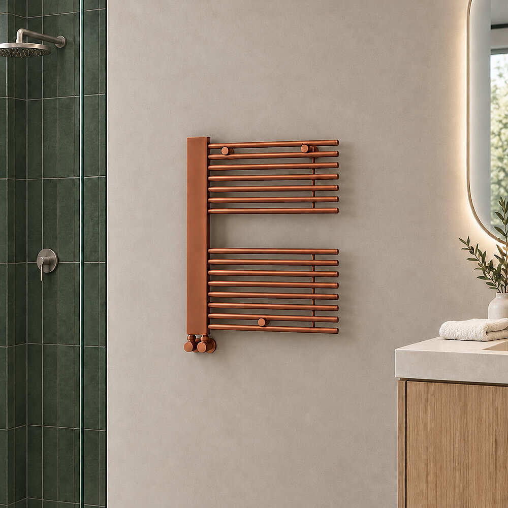 Male Decorative Towel Rail 600x800 Copper - 1