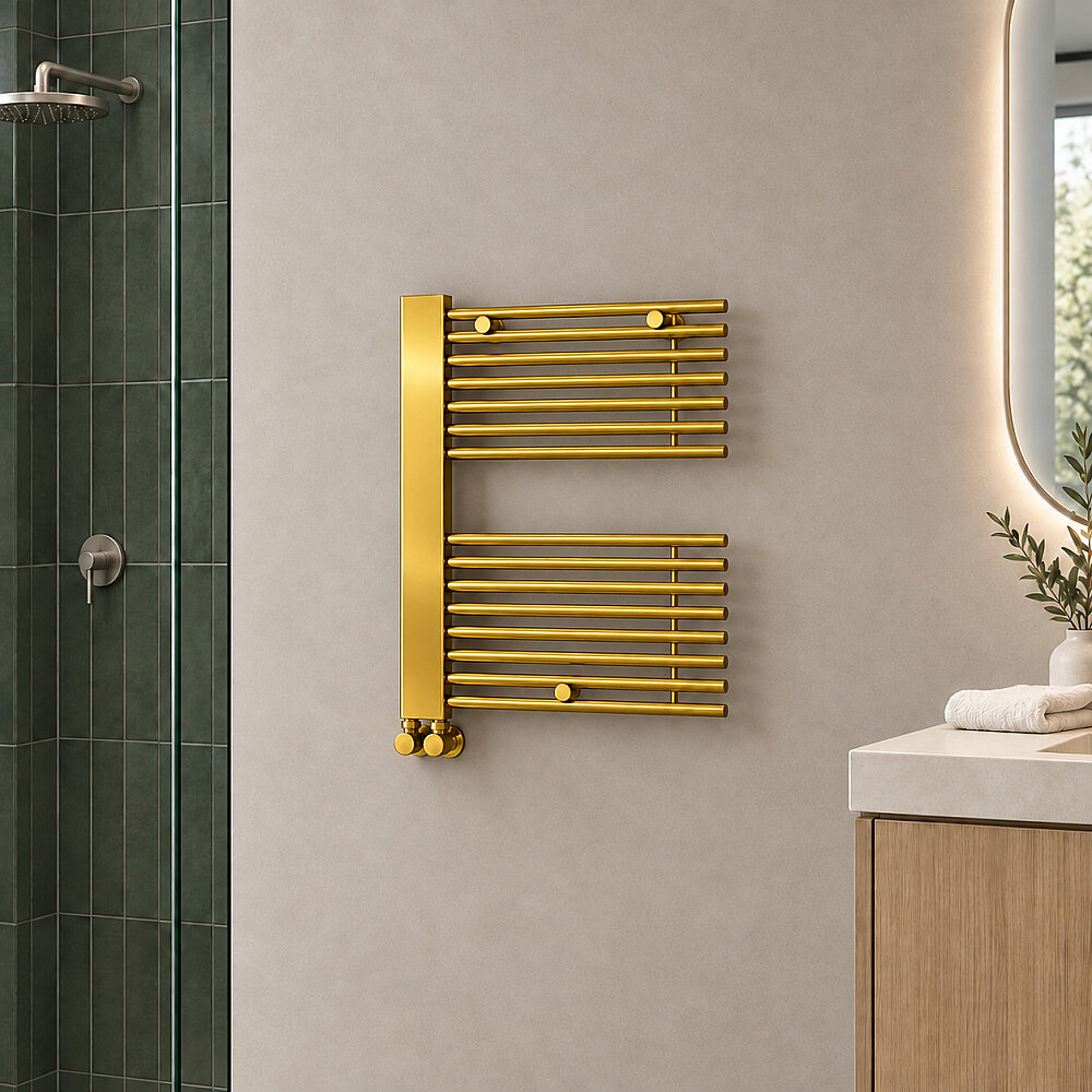 Male Decorative Towel Rail 600x800 Gold - 1