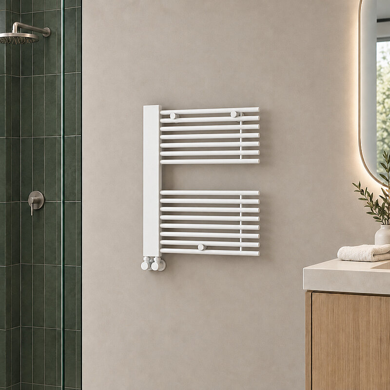 Male Decorative Towel Rail 600x800 White