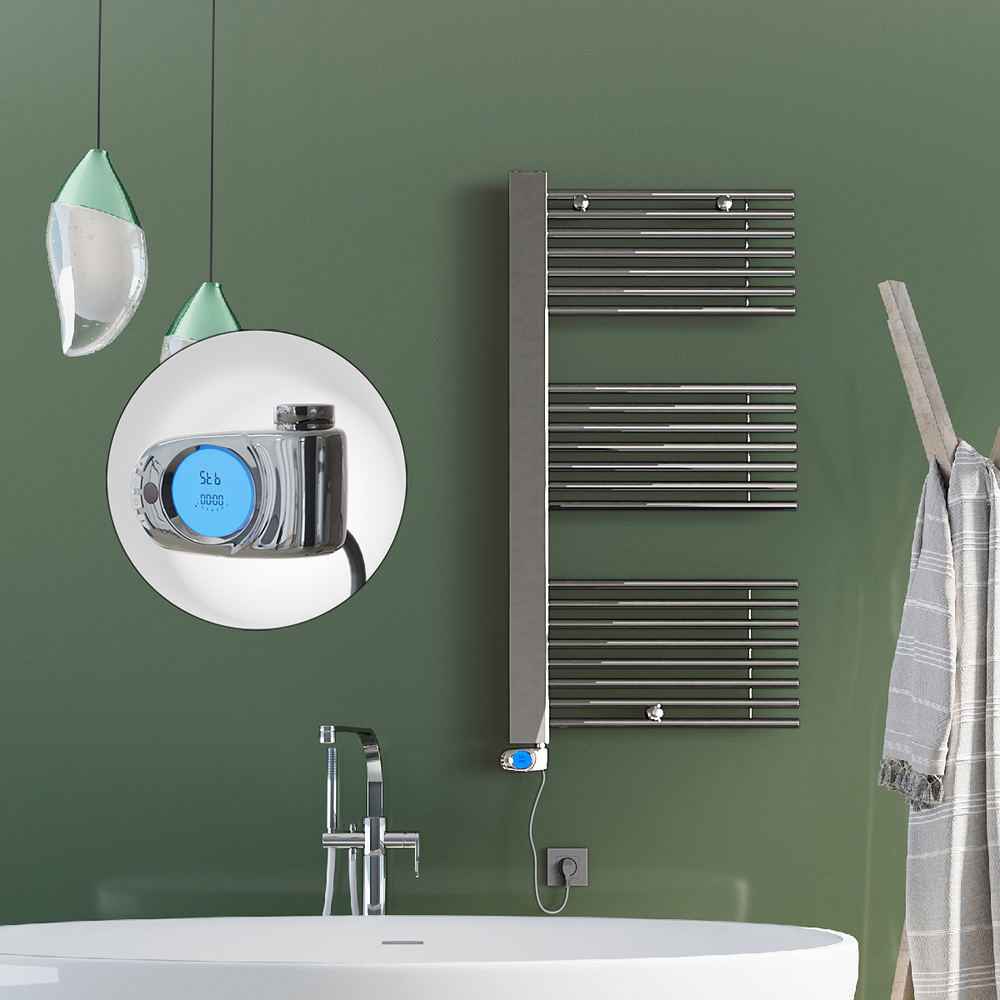 Male Electric Towel Warmer 600x1190 Chrome (Musa Thermostat) 300 W - 1