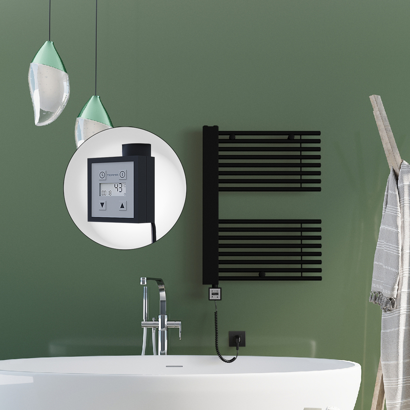 Male Electric Towel Warmer 600x800  Matte Black Ktx3 300 W 
