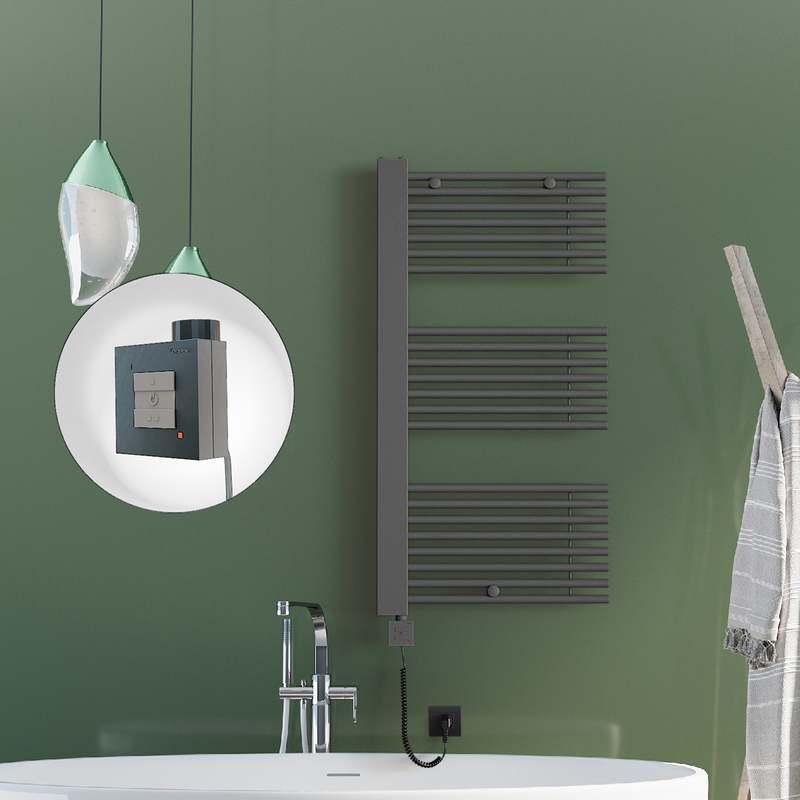 Male Electric Towel Warmer 600x1190 Anthracite Ktx1 600 W