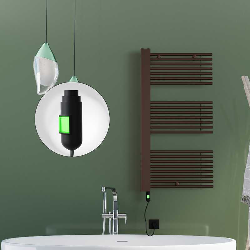 Male Elektrikli Havlupan 600x1190 Bakır Eskitme (On/Off Düğmeli) 600W 