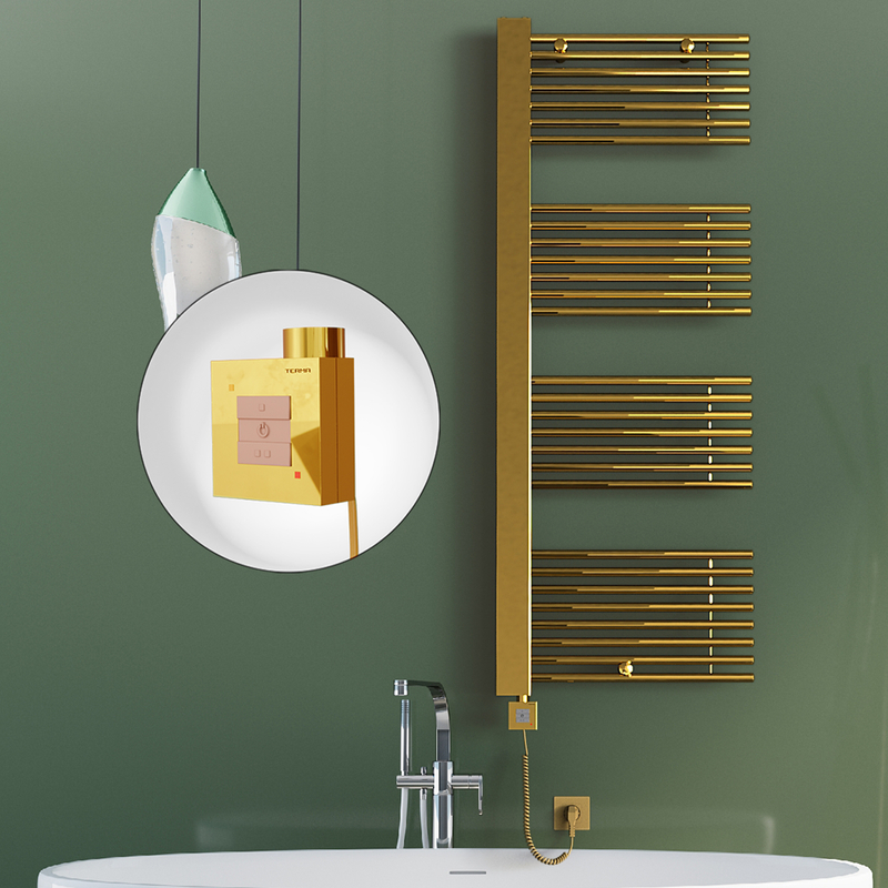 Male Electric Towel Warmer 600x1600 Gold Ktx1 600 W