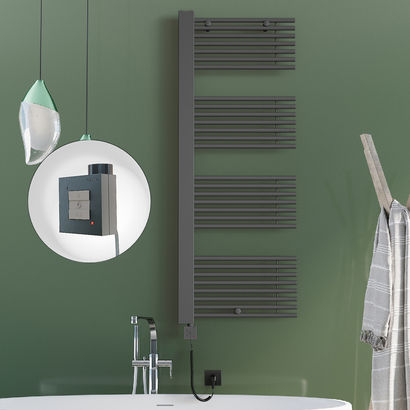 Male Electric Towel Warmer 600x1600 Anthracite Ktx1 1000 W