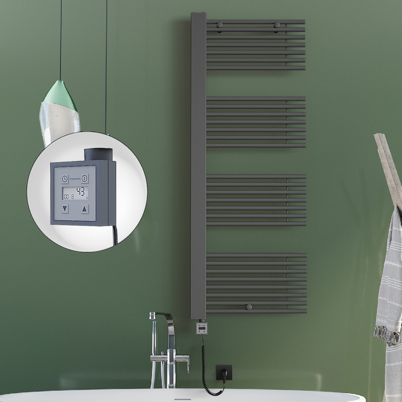Male Electric Towel Warmer 600x1600 Anthracite Ktx3 1000 W