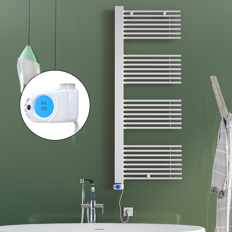 Male Sèche Serviettes Electrique 600x1600 Blanc (Thermostat Musa) 900 W
