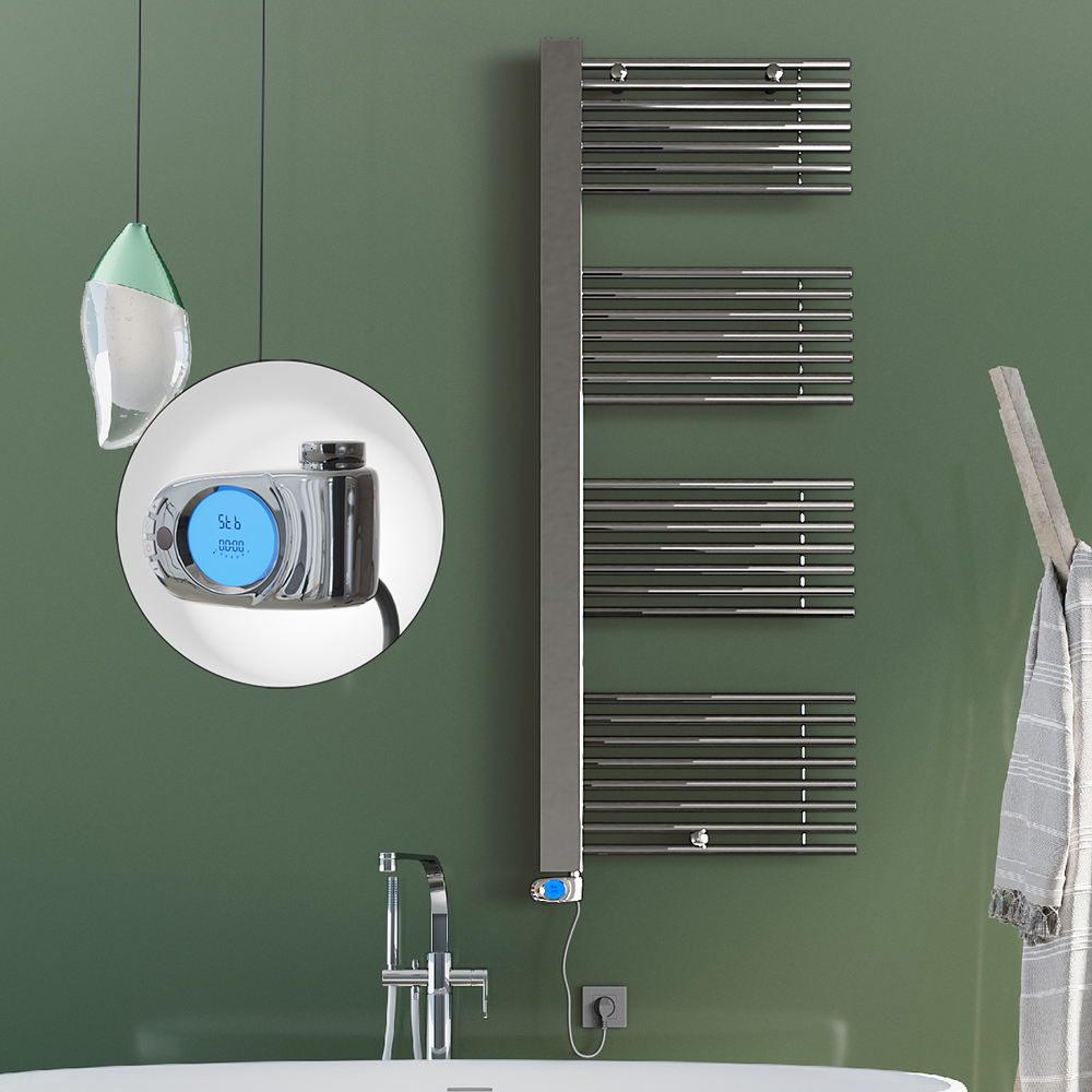 Male Elektrikli Havlupan 600x1600 Krom (Musa Termostat) 600W - 1