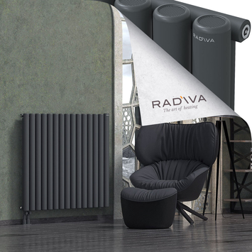 Mati Aluminium Radiator 1000x1106 Dark Anthracite Bottom Left 50mm
