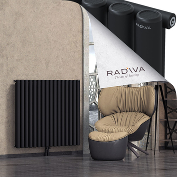 Mati Aluminium Radiator 1000x1180 Black Bottom Middle 50mm