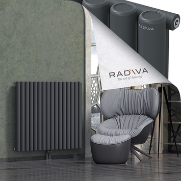 Mati Aluminium Radiator 1000x1180 Dark Anthracite Bottom Middle 50mm