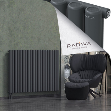 Mati Aluminium Radiator 1000x1476 Dark Anthracite Bottom Left 50mm