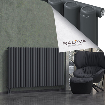 Mati Aluminium Radiator 1000x1772 Dark Anthracite Bottom Left 50mm