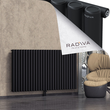Mati Aluminium Radiator 1000x1994 Black Bottom Middle 50mm
