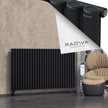 Mati Aluminium Radiator 1000x1994 Black Bottom Left 50mm