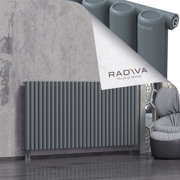 Mati Aluminium Radiator 1000x2142 Anthracite Bottom Left 50mm