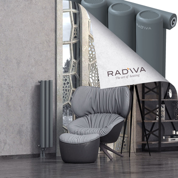 Mati Aluminium Radiator 1000x218 Anthracite Bottom Left 50mm