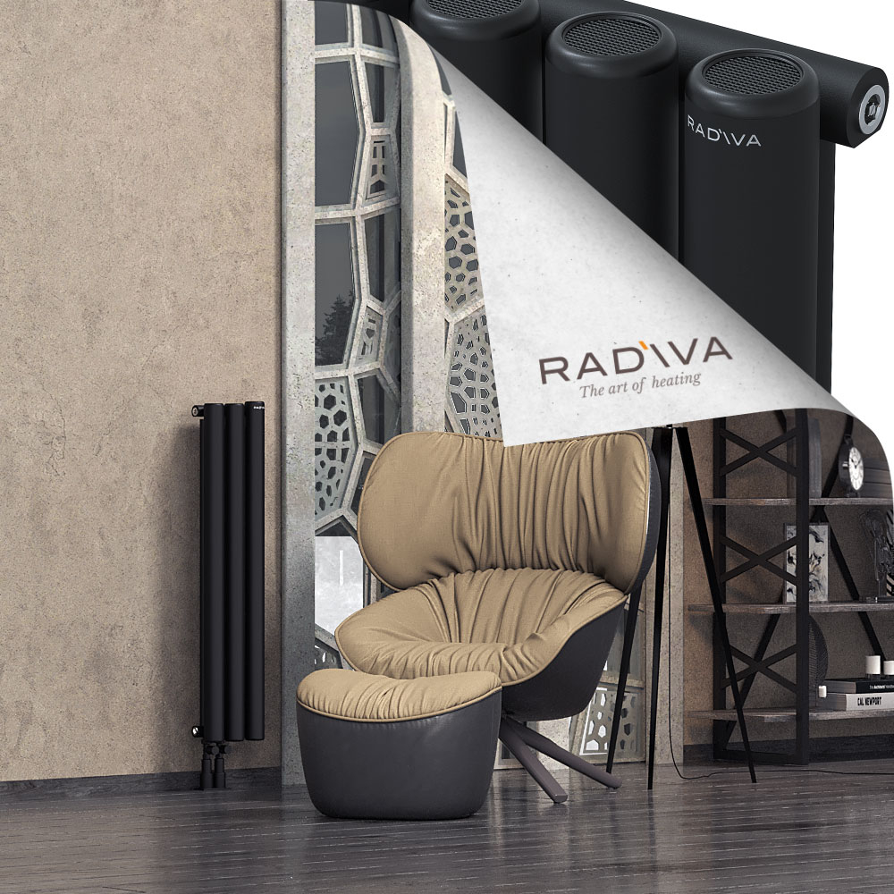 Mati Aluminium Radiator 1000x218 Black - 3