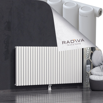 Mati Aluminium Radiator 1000x2216 White Bottom Middle 50mm