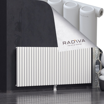 Mati Aluminium Radiator 1000x2512 White Bottom Middle 50mm