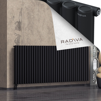 Mati Aluminium Radiator 1000x2586 Black Bottom Left 50mm