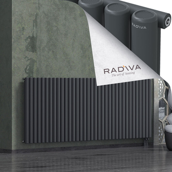 Mati Aluminium Radiator 1000x2586 Dark Anthracite Bottom Right 50mm