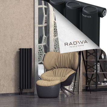 Mati Aluminium Radiator 1000x366 Black Bottom Left 50mm