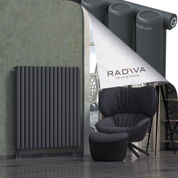 Mati Aluminium Radiator 1200x1180 Dark Anthracite Bottom Left 50mm