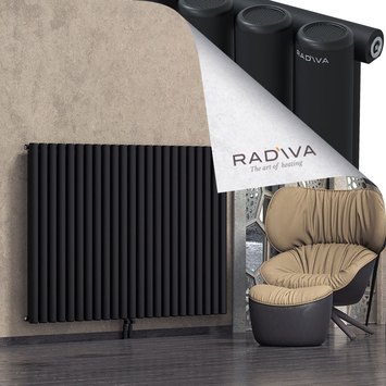 Mati Aluminium Radiator 1200x1698 Black Bottom Middle 50mm