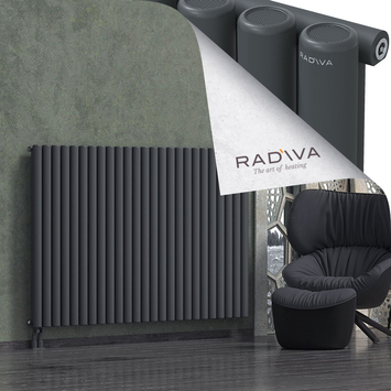 Mati Aluminium Radiator 1200x1846 Dark Anthracite Bottom Left 50mm