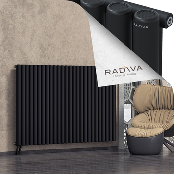 Mati Aluminium Radiator 1200x1920 Black Bottom Left 50mm
