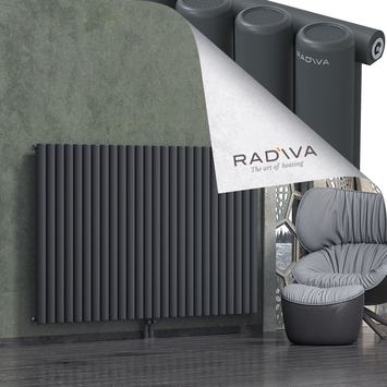 Mati Aluminium Radiator 1200x1920 Dark Anthracite Bottom Middle 50mm
