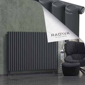 Mati Aluminium Radiator 1200x1920 Dark Anthracite Bottom Left 50mm