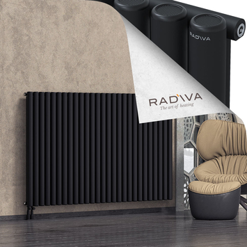 Mati Aluminium Radiator 1200x1994 Black Bottom Left 50mm