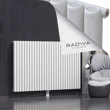 Mati Aluminium Radiator 1200x2068 White Bottom Middle 50mm