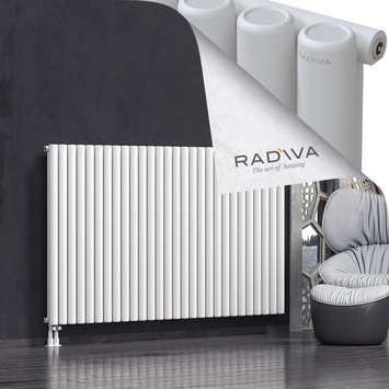 Mati Aluminium Radiator 1200x2068 White Bottom Left 50mm