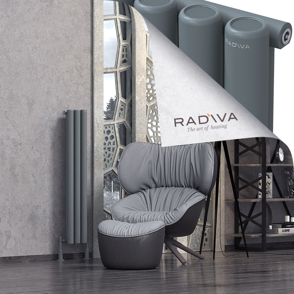 Mati Aluminium Radiator 1200x218 Anthracite - 1