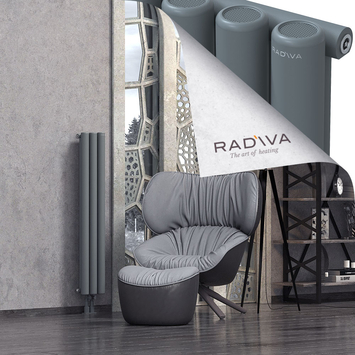 Mati Aluminium Radiator 1200x218 Anthracite Bottom Middle 50mm
