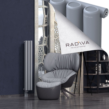 Mati Aluminium Radiator 1200x218 Grey Bottom Left 50mm