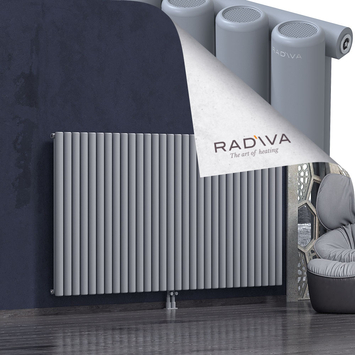 Mati Aluminium Radiator 1200x2216 Grey Bottom Middle 50mm