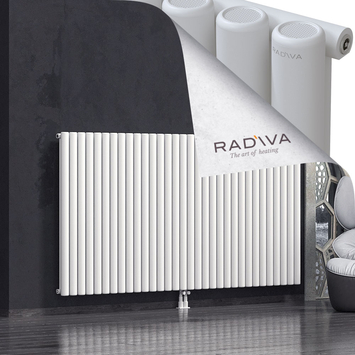 Mati Aluminium Radiator 1200x2364 White Bottom Middle 50mm