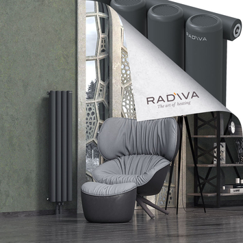 Mati Aluminium Radiator 1200x292 Dark Anthracite Bottom Middle 50mm