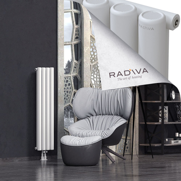 Mati Aluminium Radiator 1200x292 White Bottom Middle 50mm