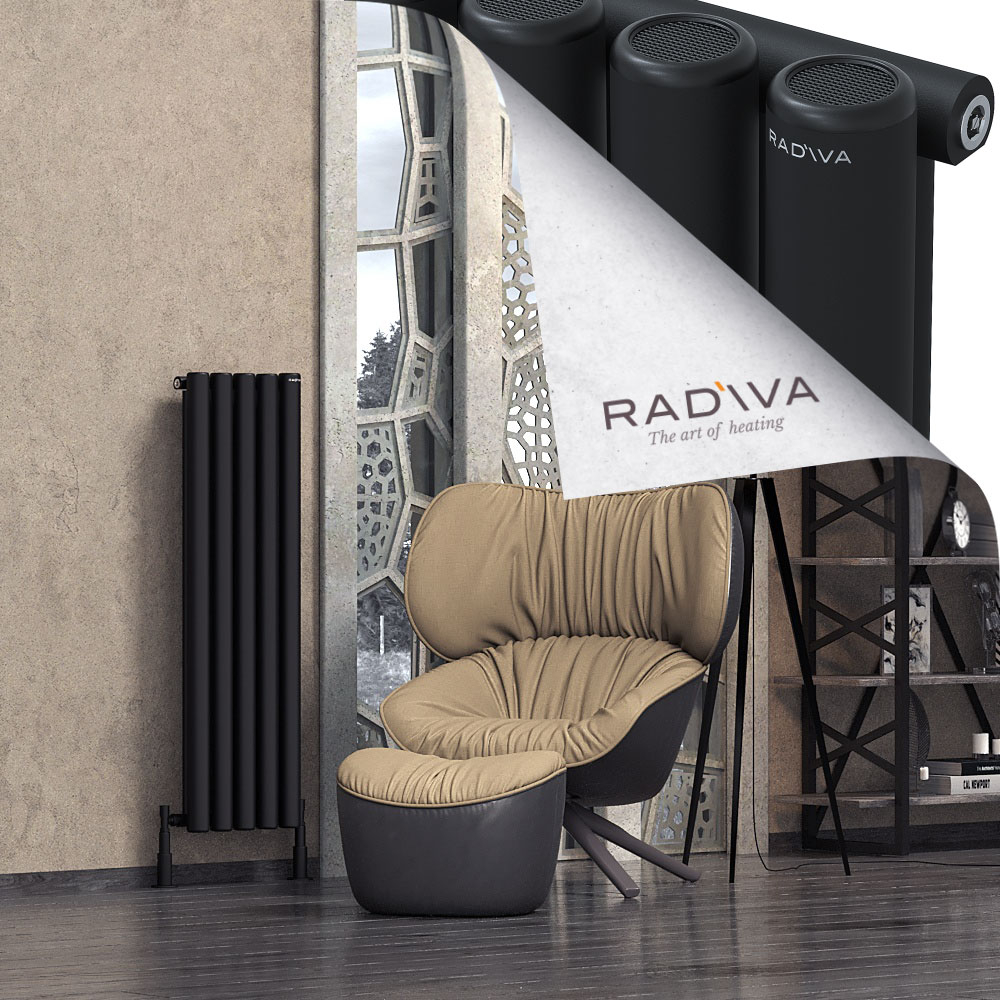 Mati Aluminium Radiator 1200x366 Black - 1